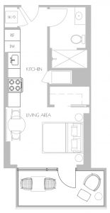 studio apartment floor plan S2